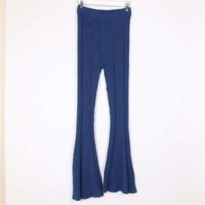 Free People Ribbed Sweater Knit Flare Pants